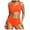 Orange womens swimsuits, variant on Summer Saving pimelu Bathing Suit for Women Bikini Set for Women Two Piece Swimsuits Bikini Swimsuits with Padded Ladies Solid High Waist Tank Swimwear Swimsuit Women