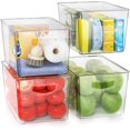 thumbnail image 1 of Clear Storage Bins with Lids Stackable - Large Plastic Containers for Pantry Organization and Storage - Perfect for kitchen Fridge Laundry Room Bathroom Garage Closet Cabinet Organizer -, 1 of 8