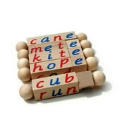 Quality Montessori Silent E Reading Blocks - Teach Magic E - Wooden Educational Toy for Beginning Readers