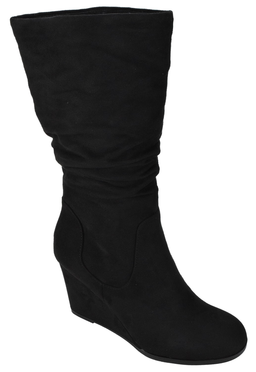 mid heel calf boots