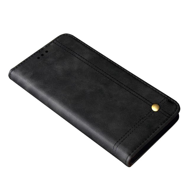 Funda tipo folio con tapa de cuero Titular de la tarjeta cubierta del teléfono móvil retro para Apple iPhone XR negro Negro Magideal Funda tipo folio con tapa de cuero
