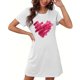 thumbnail image 1 of Camisón corto de mujer, vestido de largo medio con estampado de moda, camisón corto extragrande de mujer, camisón de manga corta con estampado de pecho a la moda, camisón de mujer, 1 of 6