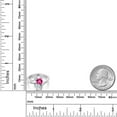 thumbnail image 6 of Gem Stone King 925 Sterling Silver Pink Created Sapphire White Moissanite Ring for Women (1.63 Cttw, Heart Shape 6MM, Gemstone September Birthstone, Size 8), 6 of 6