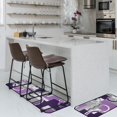thumbnail image 5 of Purple Abstract Kitchen Mats for Floor, Modern Kitchen Rugs Set of 2 Carpet Area Rug, Geometric Modern White Grey Lavender Purple Kitchen Decor and Accessories Stuff, 17x30 and 17x47 Inch, 5 of 6