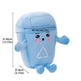 thumbnail image 3 of Plush Toys Blue Recycle Bin Stuffed Doll 15.7 Inch Soft Pillow Toys for Student Bedroom Nursery Decor Birthday Gift, 3 of 8