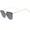 thumbnail image 3 of sunglassLA - Modern Fashion Ultra Slim Wire Rimless Flat Lens Pantos Sunglasses - 58mm, 3 of 4