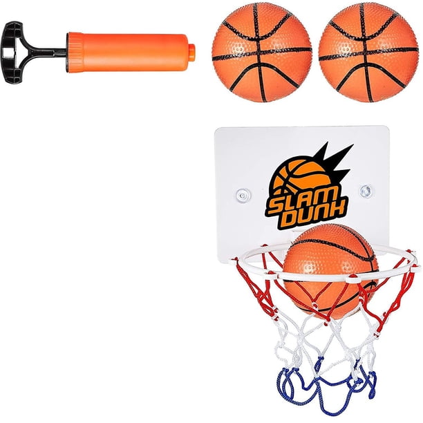 4 Piezas Mini Aro de Baloncesto Mini Juego de Baloncesto Aro de Baloncesto Interior Juguete Juego de Dunk Montado en la Pared para Oficina Escritorio Baño