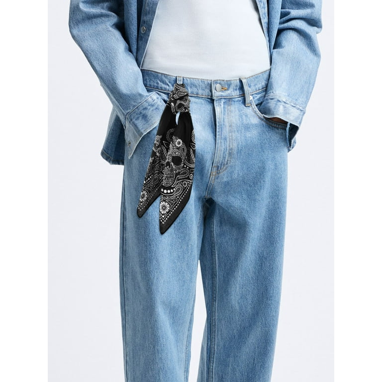 WOWSTYLE 3-Pack Retro Bandana Scarf Bandanas for Men Pocket