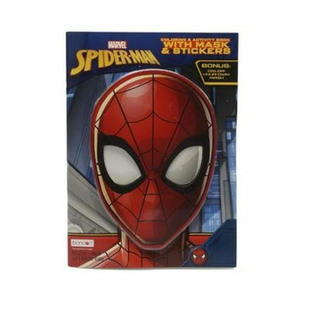 Marvel Spiderman with Mask & Stickers Coloring Book #44 ...