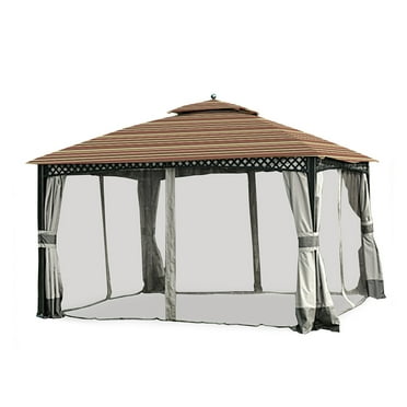 Garden Winds Replacement Canopy Top Cover for the Windsor Gazebo -Standard 350 - Stripe Canyon