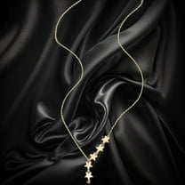 1PC Gold Long Star Tassel Necklace Y Shape Pentagram Chain Jewelry Christmas Gift for Women