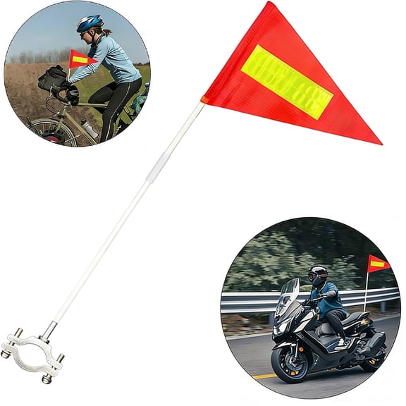 Bike Safety Flags, Adjustable Tear-Resistant Flag For Bicycles, Golf Carts, Driveways, Pathways, Hiking & Survival(RL 11.2 x 29.7 Inches 1 PC)