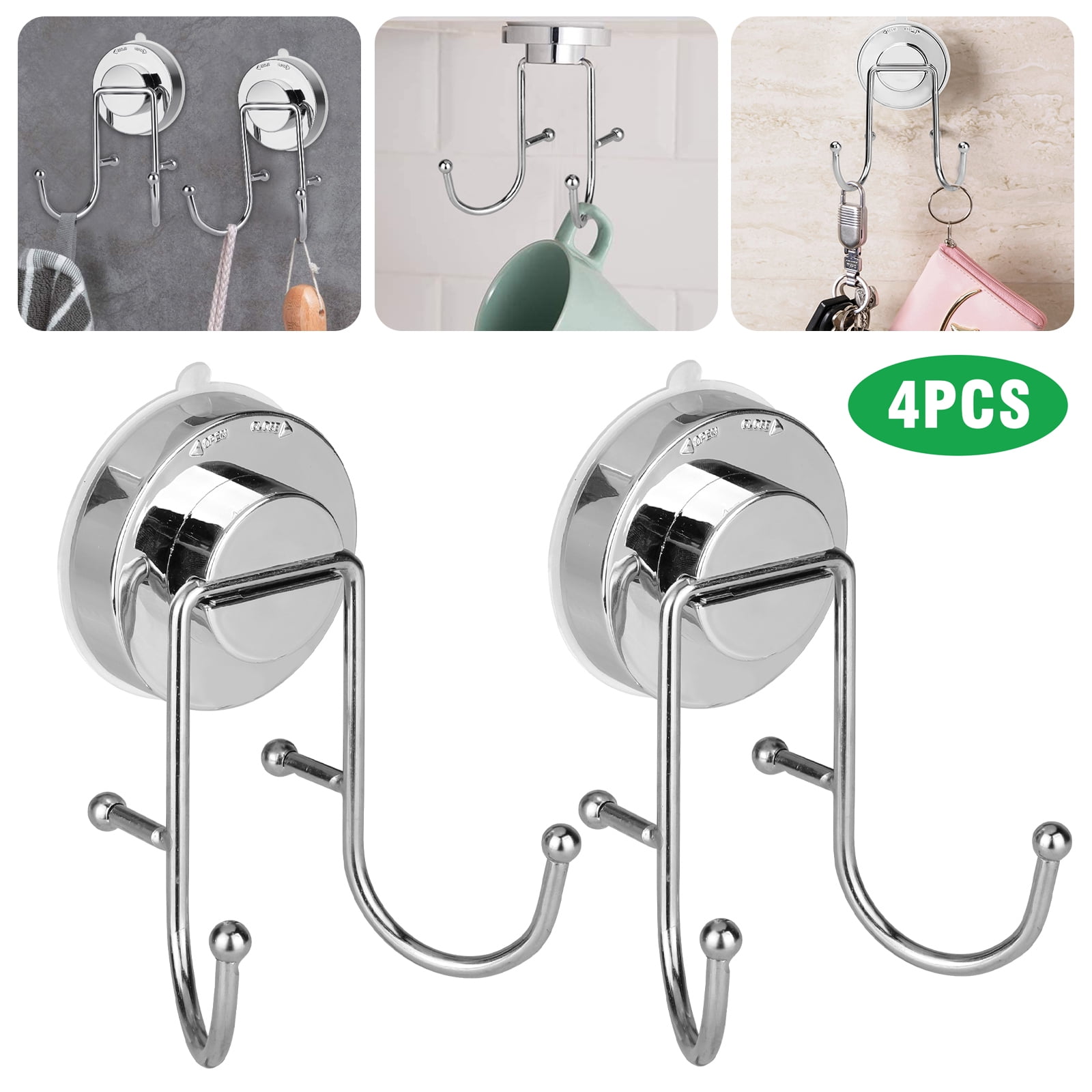 Strong Vacuum Suction Cup Hook Shower Holder Hooks Kitchen For Bathroom  Fast 