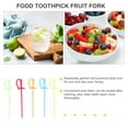thumbnail image 6 of 600pcs Food Fruit Toothpicks Plastic Cocktail Skewers Appetizers Picks, 6 of 6
