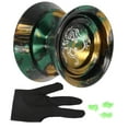 thumbnail image 1 of Yoyo, Yoyo Toy Aluminum Alloy Fade Free Exquisite Unresponsive Advanced With 3pcs Strings For Adults For Competition Black Gold, 1 of 8