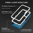 thumbnail image 2 of I-HONVA For Samsung Galaxy S25/S24 Case,3-Layer Military Grade Drop Protection Anti-Slip Rugged Shockproof Dustproof Protection 6.2 inch Phone Case,Turquoise White, 2 of 7