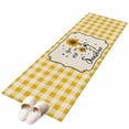 thumbnail image 6 of Sunflowers Kitchen Runner Rug 2x6 Washable Runners for Hallway Non Slip Yellow Floral Watercolor Botanical Checkered Rustic Large Area Rug Indoor Floor Carpet for Bathroom Laundry Entryway Bedroom, 6 of 8
