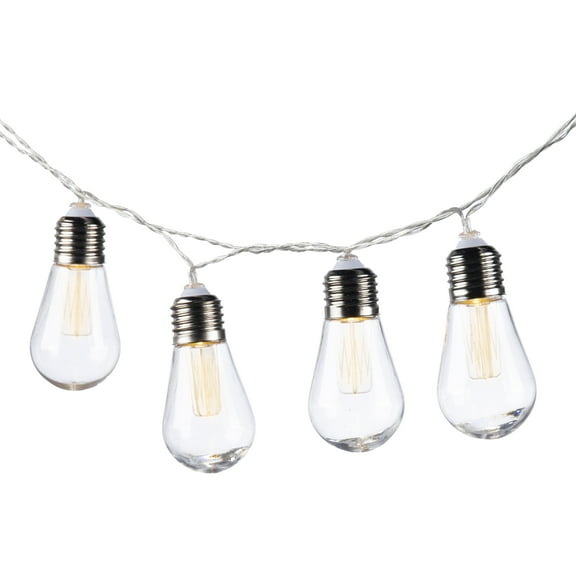 6 Foot Modern Solar LED Bullet Patio String Lights