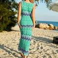 thumbnail image 4 of Plebaso Cache-Maillot Boho pour Femmes Robe Débardeur Maxi Sans Manches Tenue de Plage Été Maillot de Bain Bikini Cache-Maillot, 4 of 6