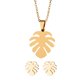 thumbnail image 5 of 1 juego Monstera Collar Pendiente Moda Monstera Pendiente Premium Collar, 5 of 5