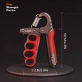 thumbnail image 2 of Fortalecedor de Agarre de Mano de Conteo ElectróNico Ajustable para Hombres Mujeres Adultos RecuperacióN Muscular Fitness Rojo, 2 of 5