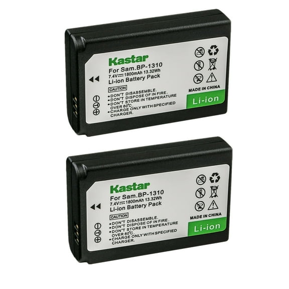 Kastar Battery 2-Pack Replacement for Samsung BP1310 BP-1310 BP-1310EP, ED-BP1310 EDBP1310 Battery, Samsung BC1310 BC-1310 Charger, Samsung NX5, NX10, NX11, NX20, NX100 Cameras