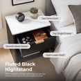 thumbnail image 4 of Furniture of America Elarin Modern Wood 1-Drawer Nightstand with Open Bottom Shelf, Black, 4 of 17