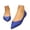 Blue, variant on Womens Pointed Toe Black Ballet Flats Comfortable Casual Dress Flats for Women Elegant Memory Foam Flats Shoes with Party Wedding