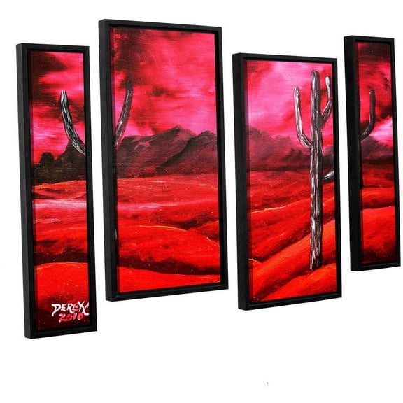 ArtWall Derek Mccrea "Southwestern" 4-Piece Floater-framed Canvas Staggered Set