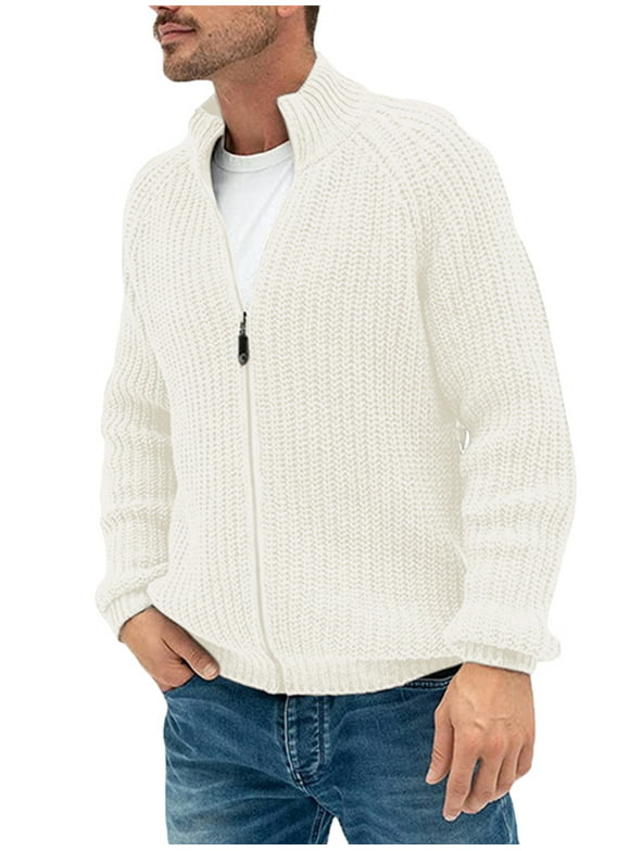 koks Farmakologi Ruckus Mens Cardigans and Zip-up Sweaters in Mens Sweaters | White - Walmart.com