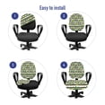 thumbnail image 4 of Cactus Office Chair Slipcover, Repetitive Saguaro Cartoon Pattern Striped Pattern, Protective Stretch Decorative Fabric Cover, Standard Size, Olive Green Apricot, by Ambesonne, 4 of 5
