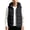 Black, variant on Atkumj Plus Size Mens Puffer Vest Casual Comfortable Hooded Full Zip Down Vest Fashion Warm Sleeveless Solid Color Puffy Vest with Side Pockets