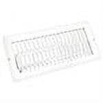 United States Hardware 4 In. x 10 In. x 11/16 In. White Steel Floor Register