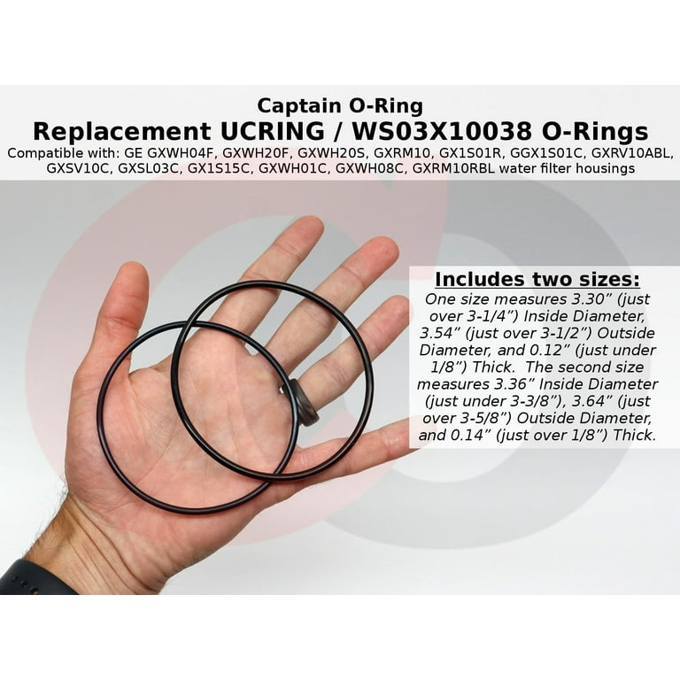 GE 3-Pack KWGE25RG O-Ring Seal for Water Filters GXWH04F