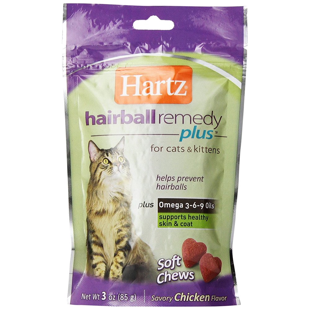 Hairball Remedy Plus Chicken Flavored Soft Chews for Cats and Kittens