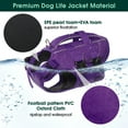 thumbnail image 4 of Kuoser Dog Life Jacket, Reflective and Adjustable Dog Life Vest for Small Medium Large Dogs, Purple, S, 4 of 8