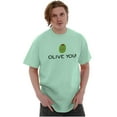 thumbnail image 4 of Olive You Love Pun Matching Couples Plus Size Crewneck Graphic Tee Shirt Brisco Brands 2X, 4 of 6