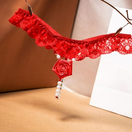 MITCOWBOY Womens Underwear  Women Underwear Thongs Lace Bikini Panties G String Thong Stretch Ladie Brief Thong  Underwear Women  Cotton Underwear for Women  Red (clearance)