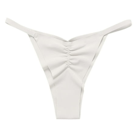

Womens Panties Cotton Plus Size Ice Silk Breathable Thin Strap Low Waist Briefs Panties For Women