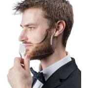 Outil de modelage de barbe ou gabarit transparent pour tailler et raser, modélise le gabarit avec 4 lignes de soins et un peigne à moustache