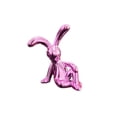 thumbnail image 2 of Halons Metallic Rabbit Figurine - Resin Rabbit Ornament, Electroplated Pink, Modern Home Decor Rabbit for Entryway/TV Cabinet/Bar, Easter Decor Accent (2.36x1.65x1.18in), 2 of 7