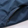 thumbnail image 7 of Wyobmus Plus Size Windbreaker Jackets for Men Solid Color Waterproof Drawstring Pockets Detachable Hooded Outdoor Jacket Coat Dark Blue, 7 of 7