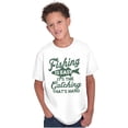 thumbnail image 5 of Angler Fishing Humor Easy Hard Catch Crewneck T Shirts Boy Girl Teen Brisco Brands M, 5 of 6