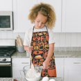 thumbnail image 4 of Halloween Crazy Pumpkins Pattern Kids Aprons for Girls and Boys,Adjustable Neck Strap Toddler Aprons for Kids Cooking Baking,23.6"x19", 4 of 7