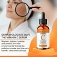 thumbnail image 5 of 100% PURE VITAMIN C SERUM FOR FACE, Anti Aging Serum with Hyaluronic Acid, Vitamin E, MSM, Aloe Vera, Jojoba Oil, Amino Blend, Hydrating Serum for Dark Spots, Fine Lines, Wrinkles, Skin Repair (2 OZ), 5 of 8