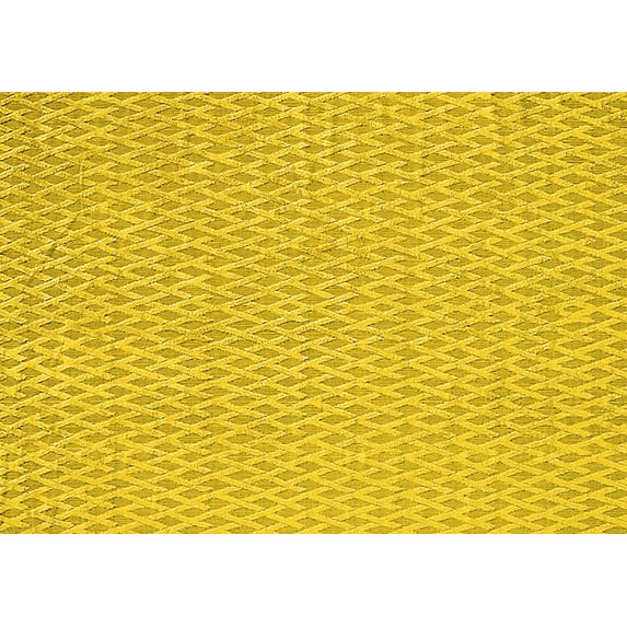 Ahgly Company Indoor Rectangle Oriental Yellow Industrial Area Rugs, 6' x 9'