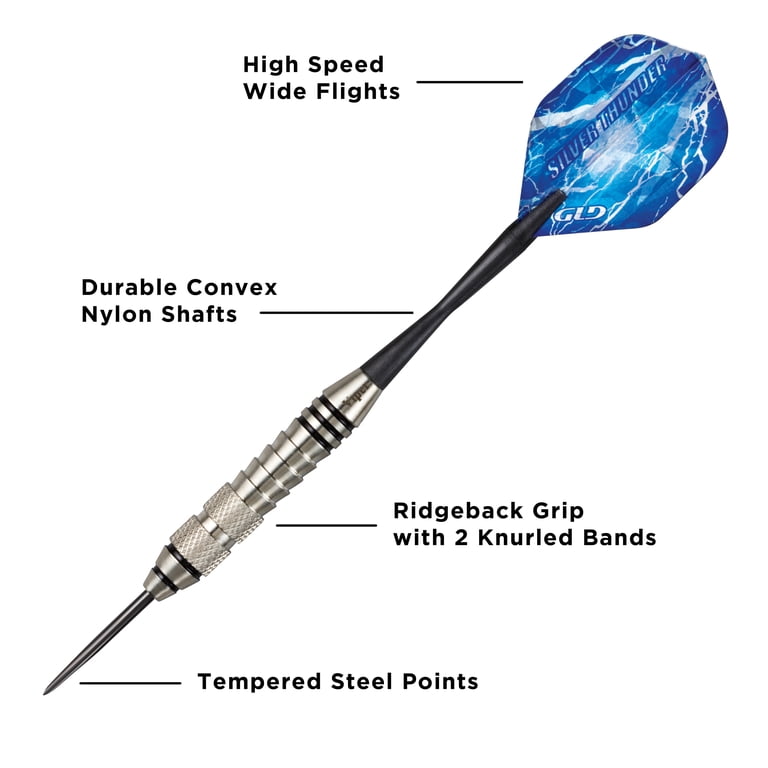 Viper, Dart Set, Silver Thunder Steel Tip, 23 Grams - Walmart.com