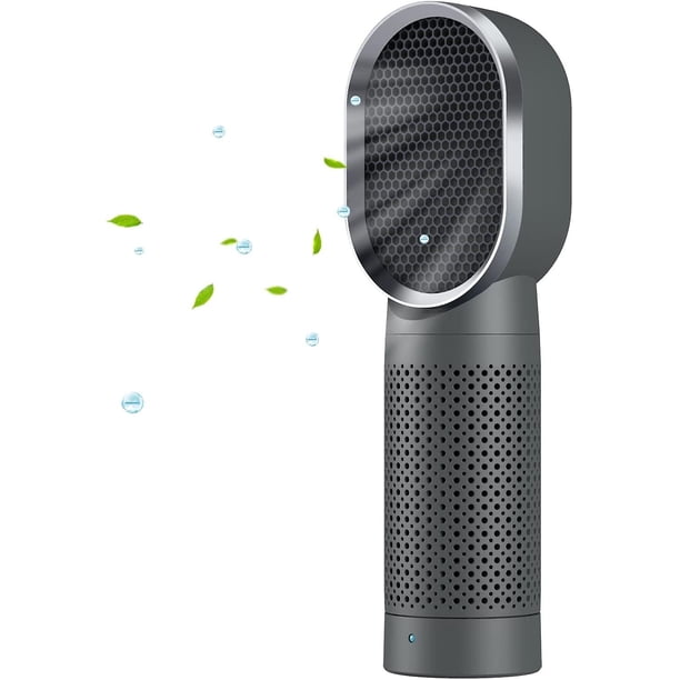 Mini purificador de aire personal gris: filtro Hepa verdadero y filtro de carbón activado, ionizador, silencioso, elimina el polvo, las alergias, el humo y los olores, para la cama de la oficina en casa Rojo Verde Cocina, Decoración y Otros