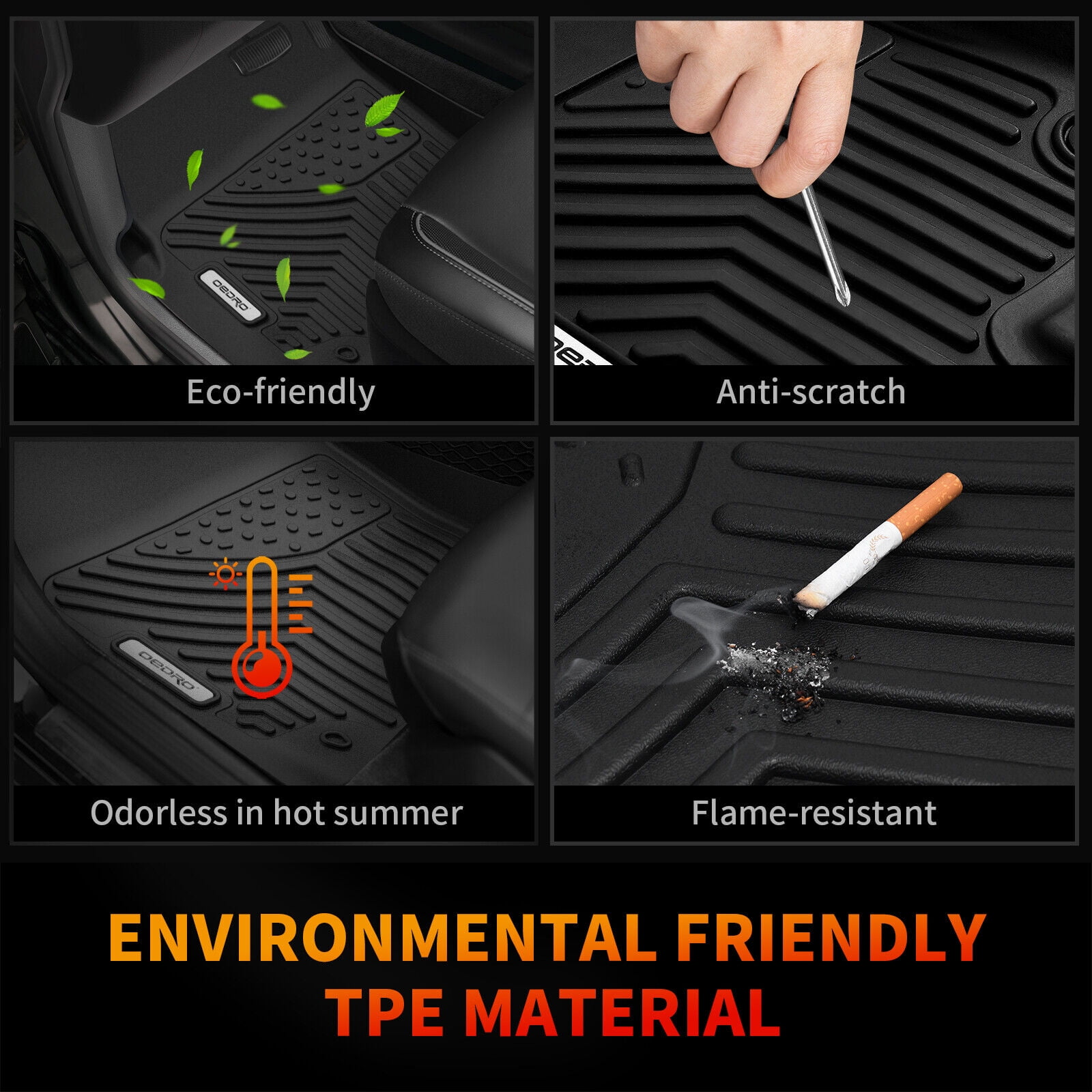 RVNI Floor Mats Cargo Liners TPE Rubber For 2017-2022 Honda CR-V CRV All Weather 3D