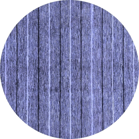 Ahgly Company Indoor Round Abstract Blue Modern Area Rugs, 5' Round